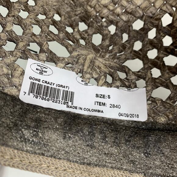 Bullhide Hats Run a Muck Collection GONE CRAZY Gray Toyo Straw Cowboy Hat - Picture 7 of 10